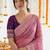 Pink ethnic motifs embroidered georgette saree with designer blouse
