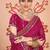Pink bandhani printed embroidered  chiffon bandhani saree