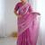 Pink embellished embroidered tissue saree
