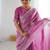 Pink embellished embroidered tissue saree