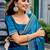 Blue ethnic motifs embroidered saree