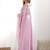 Pink embroidered silk blend saree