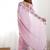Pink embroidered silk blend saree