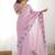 Pink embroidered silk blend saree