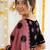 Pink floral poly georgette saree