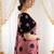 Pink floral poly georgette saree