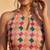 Pink floral printed ready to wear saree with blouse