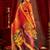 Orange ethnic motifs zari  linen fusion saree