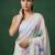 Women's embroidery boarder printed satin traditional saree with blouse