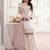 Ivory french crepe embroidered palazzo suit set