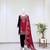 Maroon velvet embroidered suit set