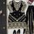 Black georgette embroidered sharara plazzo suit set