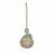 Gold plated sage green moissanite polki statement necklace set with maang tikka