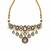 Gold plated ruby red moissanite polki choker necklace set with maang tikka