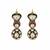 Gold plated ruby red moissanite polki choker necklace set with maang tikka
