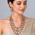 Gold plated moissanite polki layered necklace set