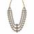 Gold plated moissanite polki layered necklace set