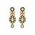 Gold plated moissanite polki layered necklace set