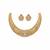 Gold plated moissanite polki choker necklace set