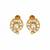 Gold plated moissanite polki floral choker necklace set