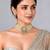 Gold plated pearl moissanite polki choker necklace set