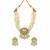 Gold plated pearl moissanite polki choker necklace set