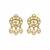 Gold plated pearl moissanite polki choker necklace set