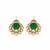 Gold plated emerald green pearl moissanite polki choker set