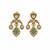 Gold plated ruby red and emerald green moissanite choker necklace set