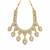 Gold plated moissanite polki statement necklace set