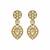 Gold plated moissanite polki statement necklace set