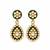Gold plated emerald green moissanite polki necklace set