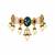 Gold plated navratna kundan pearl choker earring set