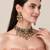 Gold plated navratna kundan pearl choker earring set