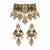Gold plated navratna kundan pearl choker earring set