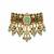 Gold plated navratna kundan pearl choker earring set