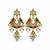 Gold plated navratna kundan pearl choker earring set