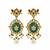 Gold plated kundan ruby red beaded long necklace set