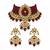 Gold plated ruby red kundan beaded choker earring set