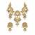 Gold plated kundan pearl statement necklace earring set
