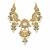 Gold plated kundan pearl statement necklace earring set