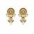 Gold plated kundan pearl statement necklace earring set