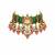 Gold plated kundan beaded choker with drop earrings