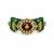 Gold plated kundan beaded choker with drop earrings