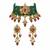 Gold plated kundan sage green beaded choker earring set