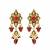 Gold plated kundan sage green beaded choker earring set