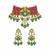 Gold plated kundan beaded choker with drop earrings