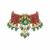 Gold plated kundan beaded choker with drop earrings
