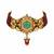 Gold plated kundan hexagon choker with drop earrings