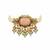 Gold plated kundan stone choker with drop earrings